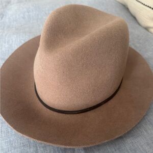 Janessa Leone Tan Wool Fedora